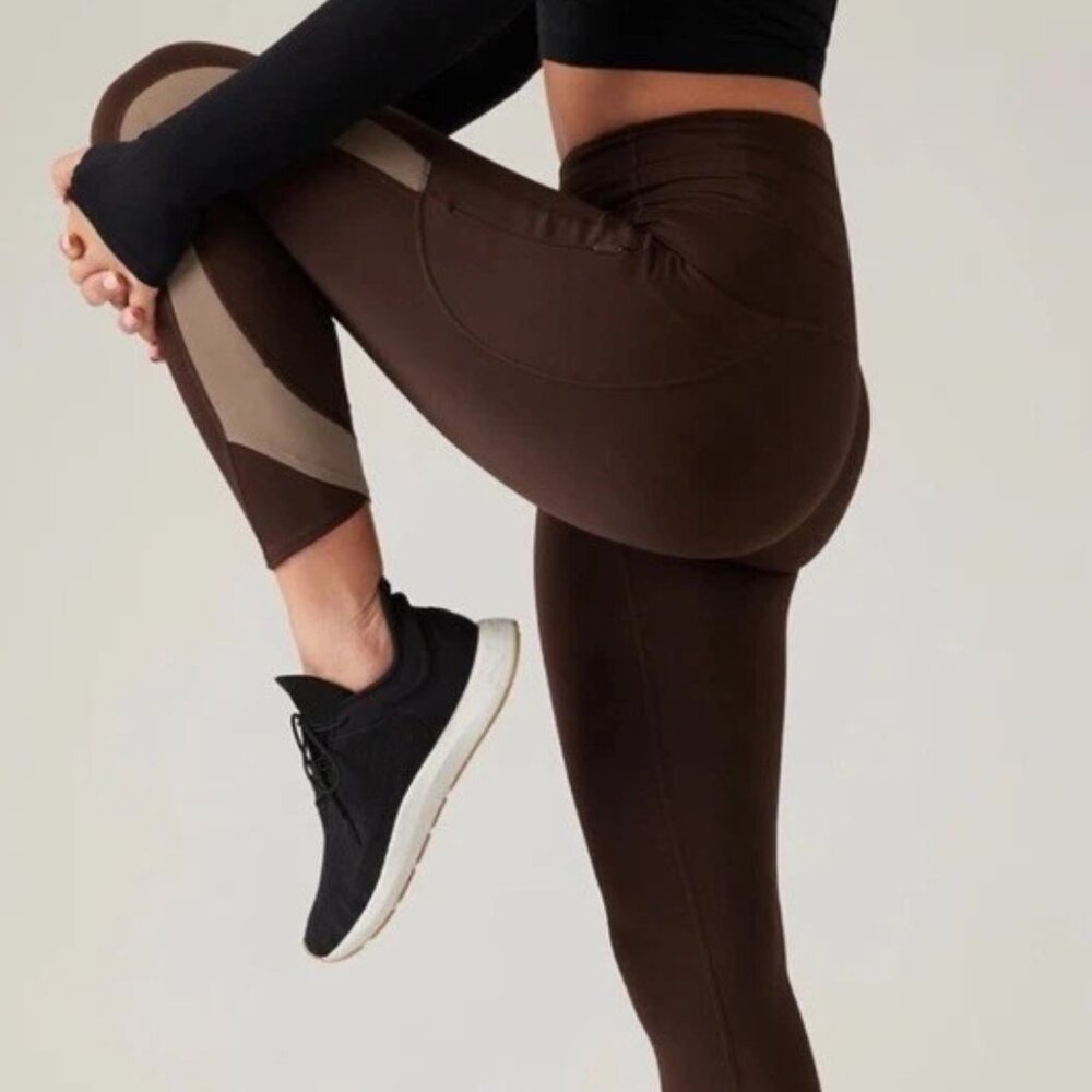 Athleta Ultimate Stash Craft Tight size XXS Toasted Brown - Picture 2 of 3